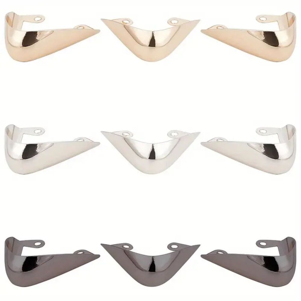 6pcs Metal Shoe Tip Protectors – 3 Colors Durable Toe Cap Covers for Protection